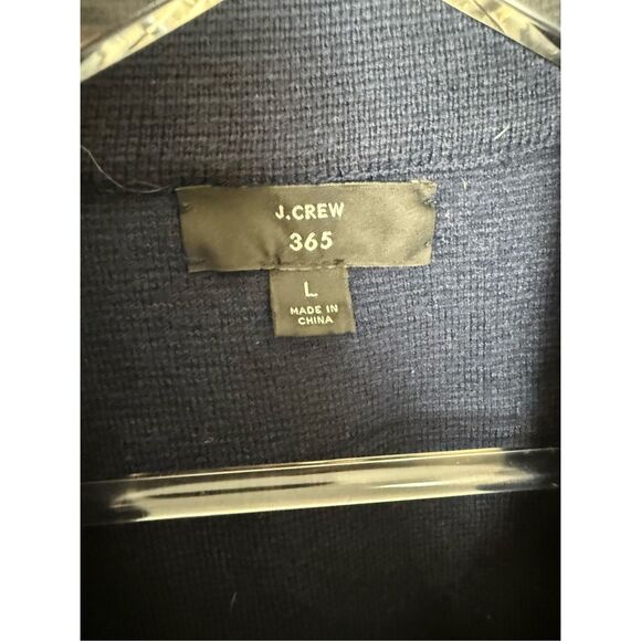 J. Crew 365 Cropped single-button sweater-blazer Navy Large Minimalist Capsule O - Picture 2 of 5